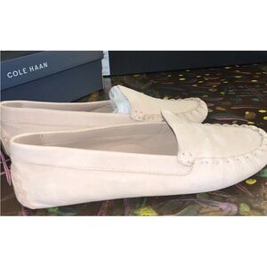 Cole Haan Evelyn Driver Loafers In Rose Smoke Suede Size 10.5 New
